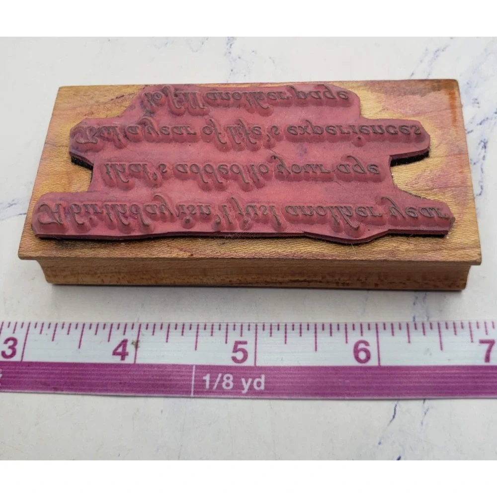 The Stamp Pad Co Birthdays Life Experiences Quote Wood Mounted Rubber Stamp